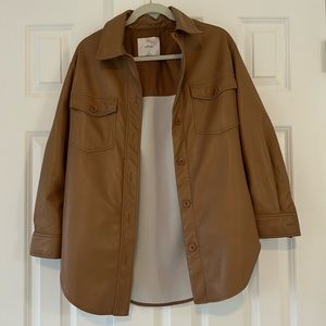 Stylish Wilfred Vegan Leather Cover Shirt